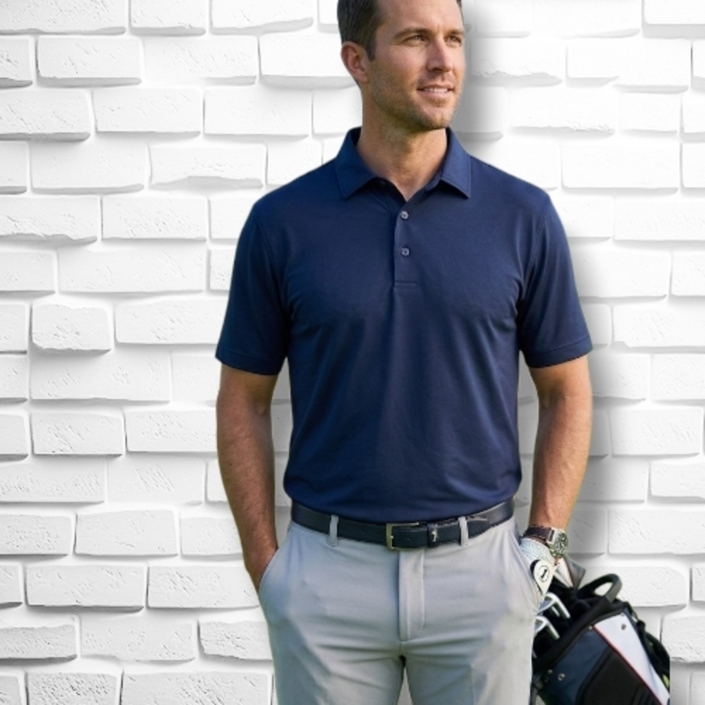 PGA Tour Performance Golf Polo | Navy | Men's M/L | Moisture-Wicking | Imperfect